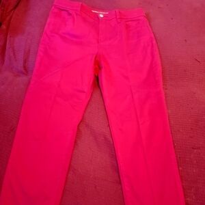Chicos cranberry Girl Friend Slim Leg ankle pants
